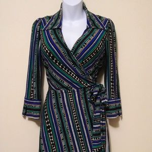Laundry by Design Multicolored Wrap Dress Size S
